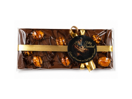 TURRÓN DE CHOCOLATE CON ALMENDRAS GARRAPIÑADAS
