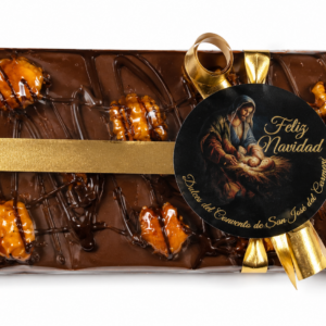 TURRÓN DE CHOCOLATE CON ALMENDRAS GARRAPIÑADAS