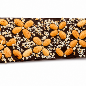 TURRÓN DE CHOCOLATE CON ALMENDRAS